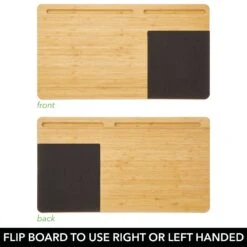 Bamboo Lap Desk With Mouse Pad 3 Bamboo Lap Desk With Mouse Pad -mDesign 2000 Square JPG 19567MDHS detail4