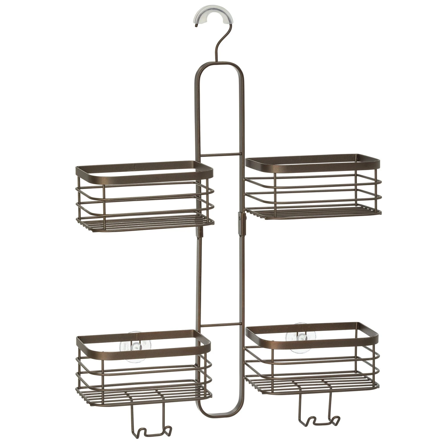 Hanging Shower Caddy with Hooks Hanging Shower Caddy With Hooks -mDesign 2000 Square JPG 19609MDBST Outline