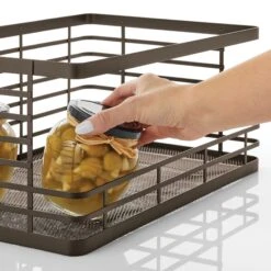 Stackable Wire Pantry Baskets 11 X 18 X 7.5 7 Stackable Wire Pantry Baskets 11 X 18 X 7.5 -mDesign 2000 Square JPG 19818MDK detail