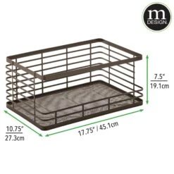 Stackable Wire Pantry Baskets 11 X 18 X 7.5 6 Stackable Wire Pantry Baskets 11 X 18 X 7.5 -mDesign 2000 Square JPG 19818MDK dims