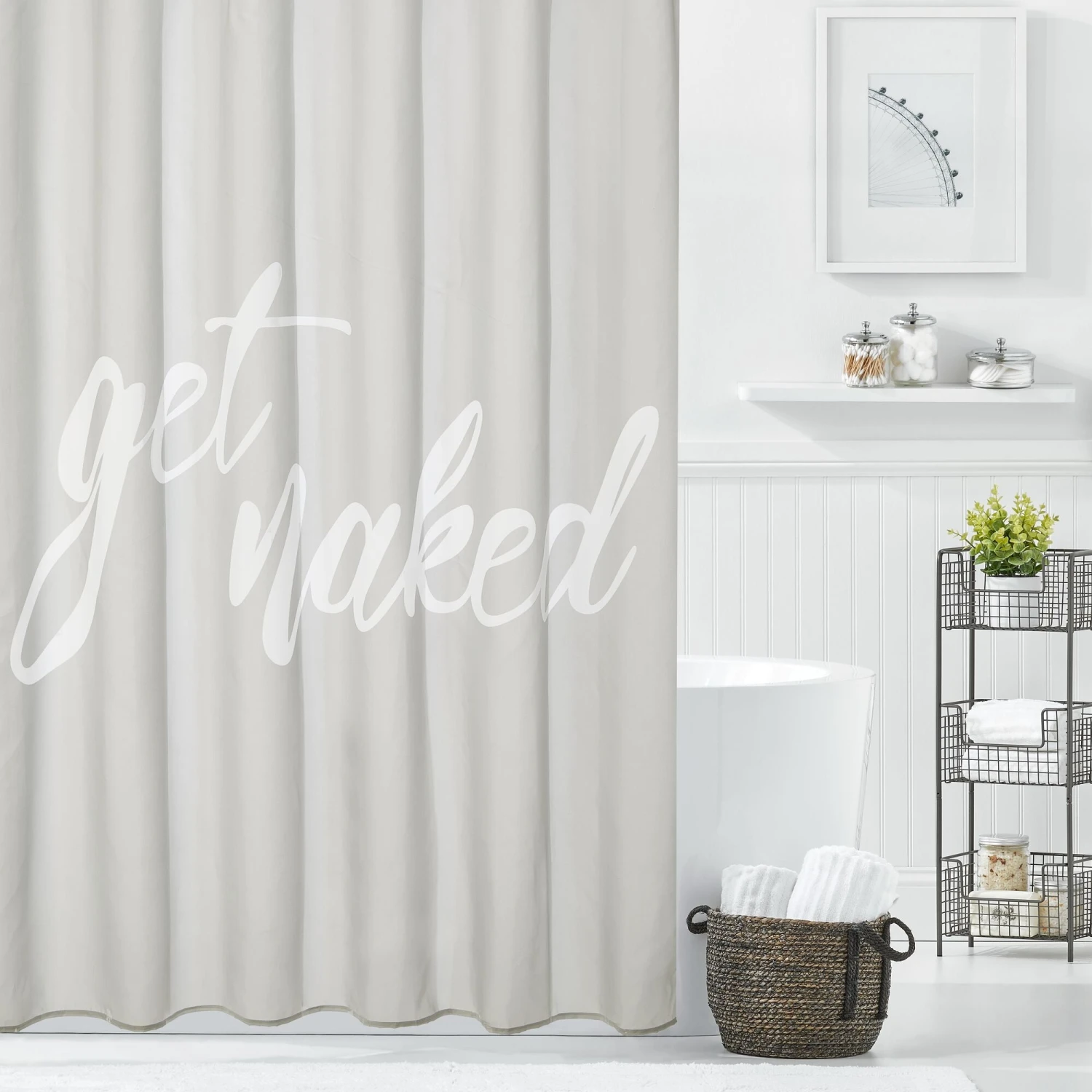Get Naked Shower Curtain Get Naked Shower Curtain -mDesign 2000 Square JPG 19978MDSC 3