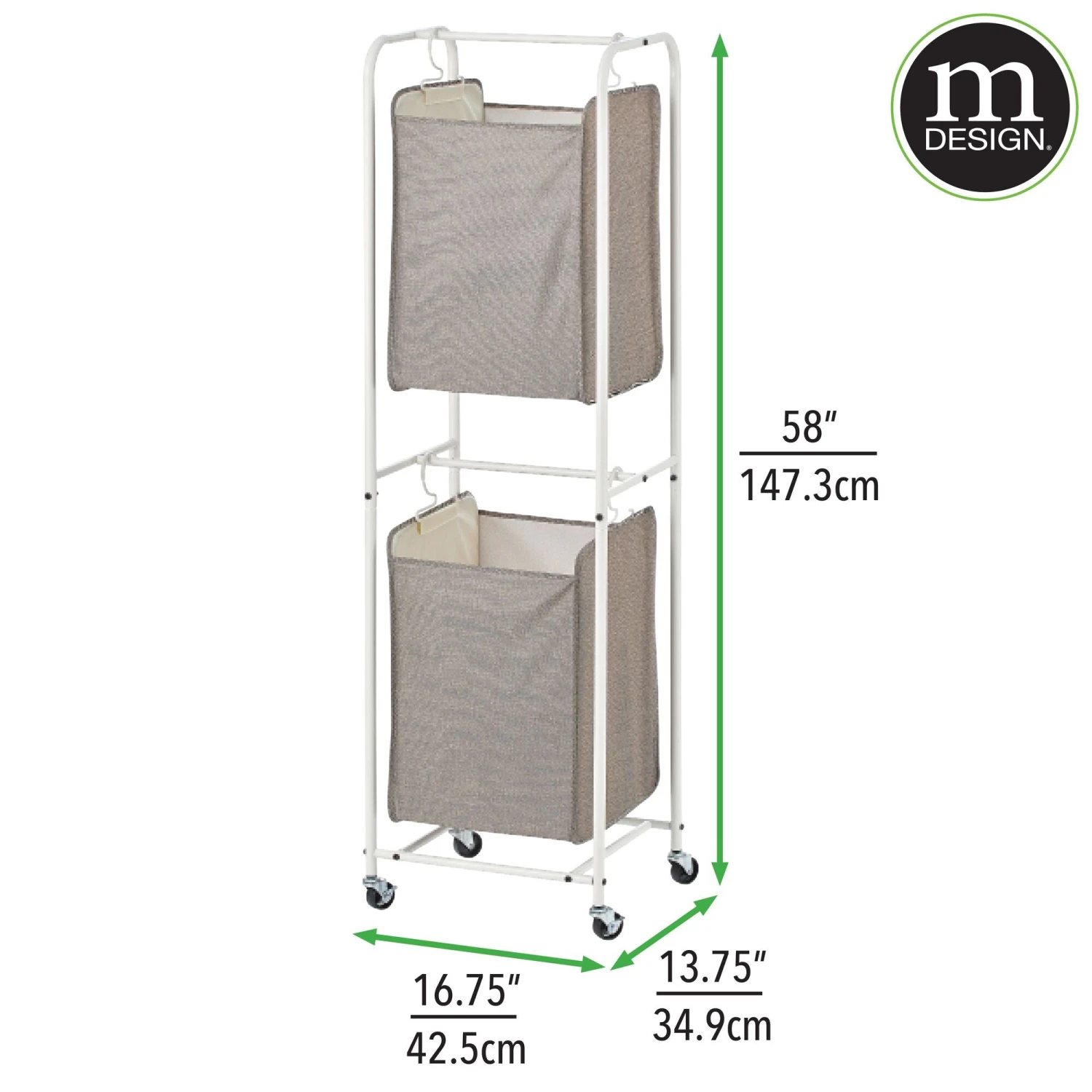 2-Tier Double Hamper 2-Tier Double Hamper -mDesign 2000 Square JPG 20016MDL dims