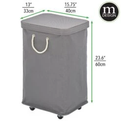 Rolling Laundry Hamper 4 Rolling Laundry Hamper -mDesign 2000 Square JPG 20019MDL dims