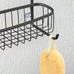 Over-the-Door Shower Caddy With 2 Hooks 5 Over-the-Door Shower Caddy With 2 Hooks -mDesign 2000 Square JPG 20065MDBST detail