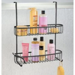 Over-the-Door Shower Caddy With 2 Hooks 3 Over-the-Door Shower Caddy With 2 Hooks -mDesign 2000 Square JPG 20065MDBST glam