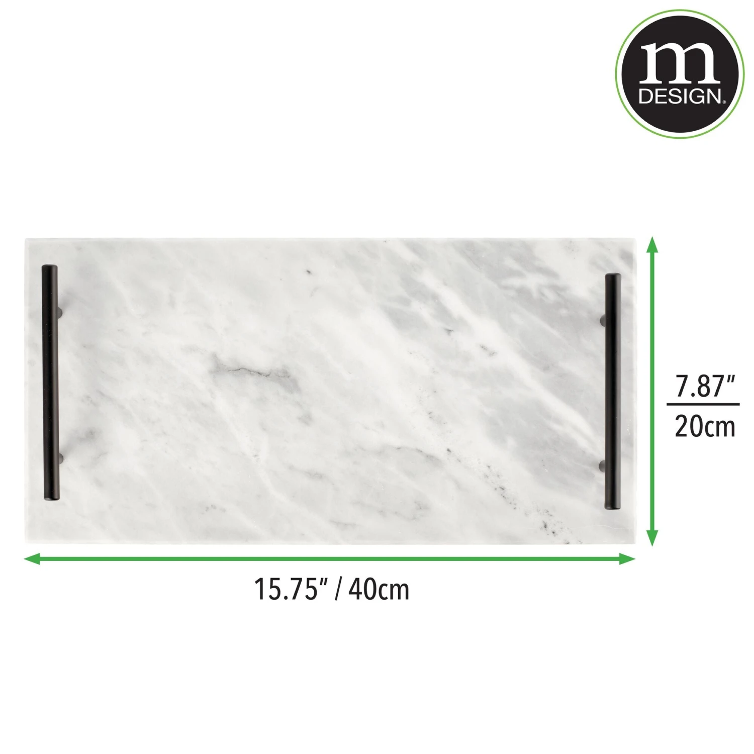 Marble Serving Tray Marble Serving Tray -mDesign 2000 Square JPG 20526MDK dims