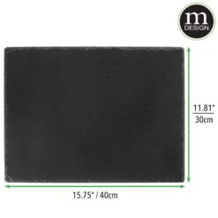 Natural Slate Serving Tray With Chalk Pencil 2 Natural Slate Serving Tray With Chalk Pencil -mDesign 2000 Square JPG 20604MDK Dimensions