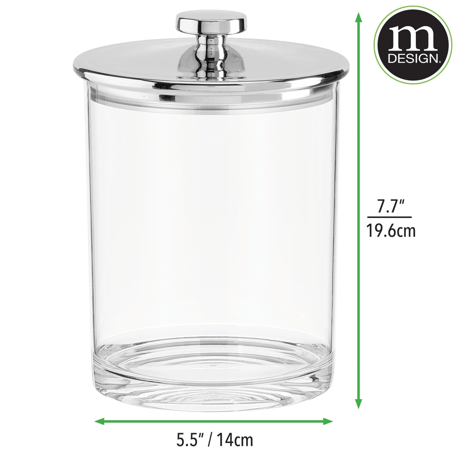 4-Piece Acrylic Kitchen Canisters 4-Piece Acrylic Kitchen Canisters -mDesign 2000 Square JPG 20773MDK dims 71f94337 776d 40ee 8833 f8ea34e138bb