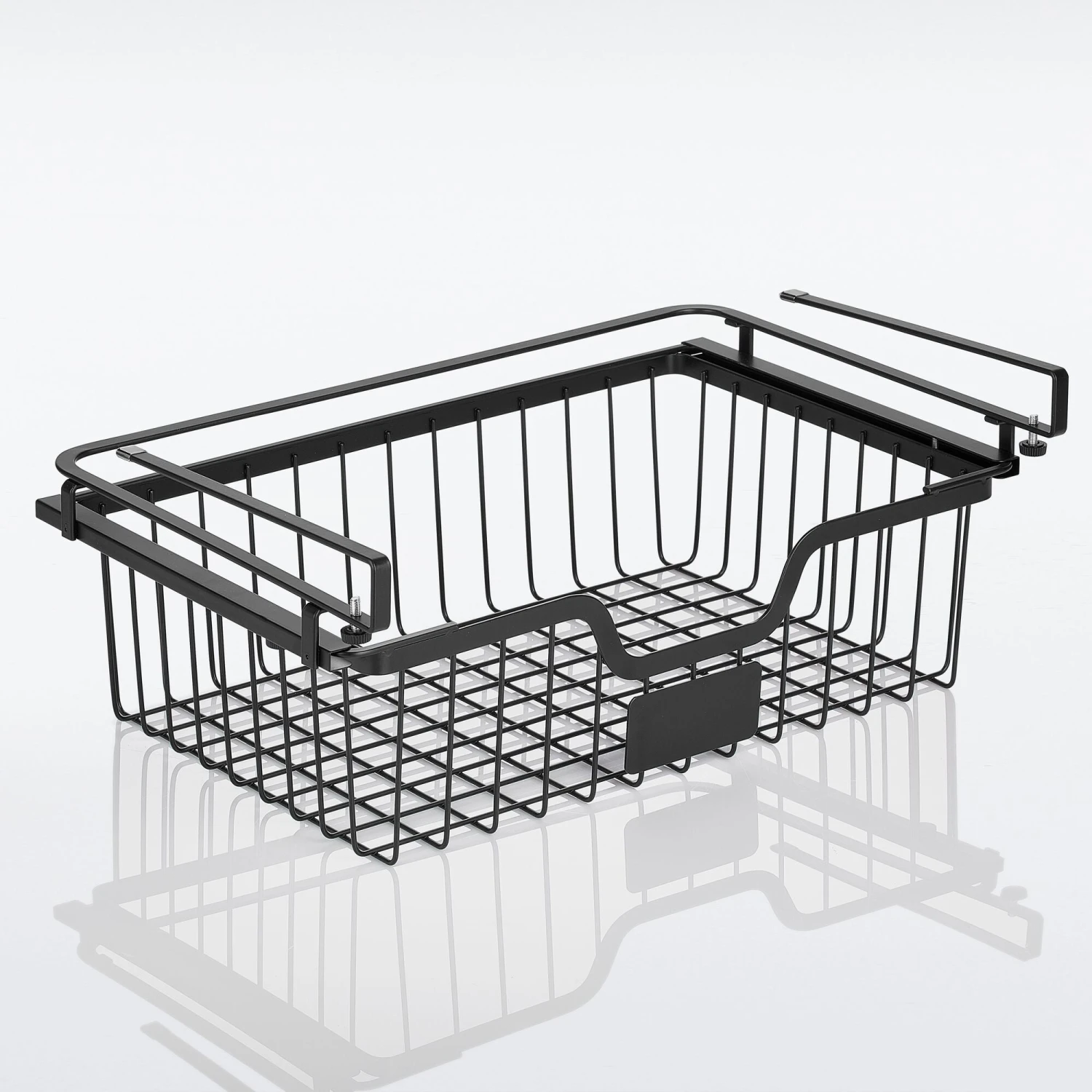 Under Shelf Sliding Basket with Label Plate 11 x 17 x 7 Under Shelf Sliding Basket With Label Plate 11 X 17 X 7 -mDesign 2000 Square JPG 21750MDK Reflection