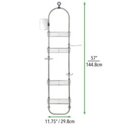 Adjustable Hanging Shower Caddy 2 Adjustable Hanging Shower Caddy -mDesign 2000 Square JPG 2276MDBST.PT01
