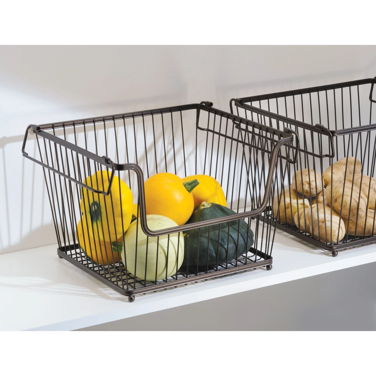 Stackable Bronze Wire Pantry Baskets 11 x 12.5 x 9 Stackable Bronze Wire Pantry Baskets 11 X 12.5 X 9 -mDesign 2000 Square JPG 68471A 992bb67e d2db 4406 8ecf a96989fae164