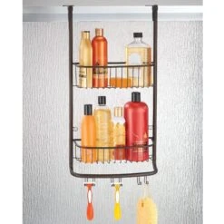 Over-the-Door Shower Caddy With 6 Hooks 4 Over-the-Door Shower Caddy With 6 Hooks -mDesign 2000 Square JPG 7823MDBST 20 20Environment
