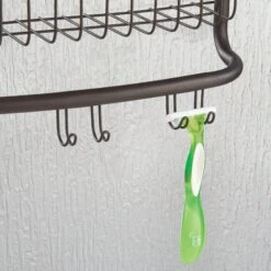 Over-the-Door Shower Caddy With 6 Hooks 6 Over-the-Door Shower Caddy With 6 Hooks -mDesign 2000 Square JPG 7823MDBSTj