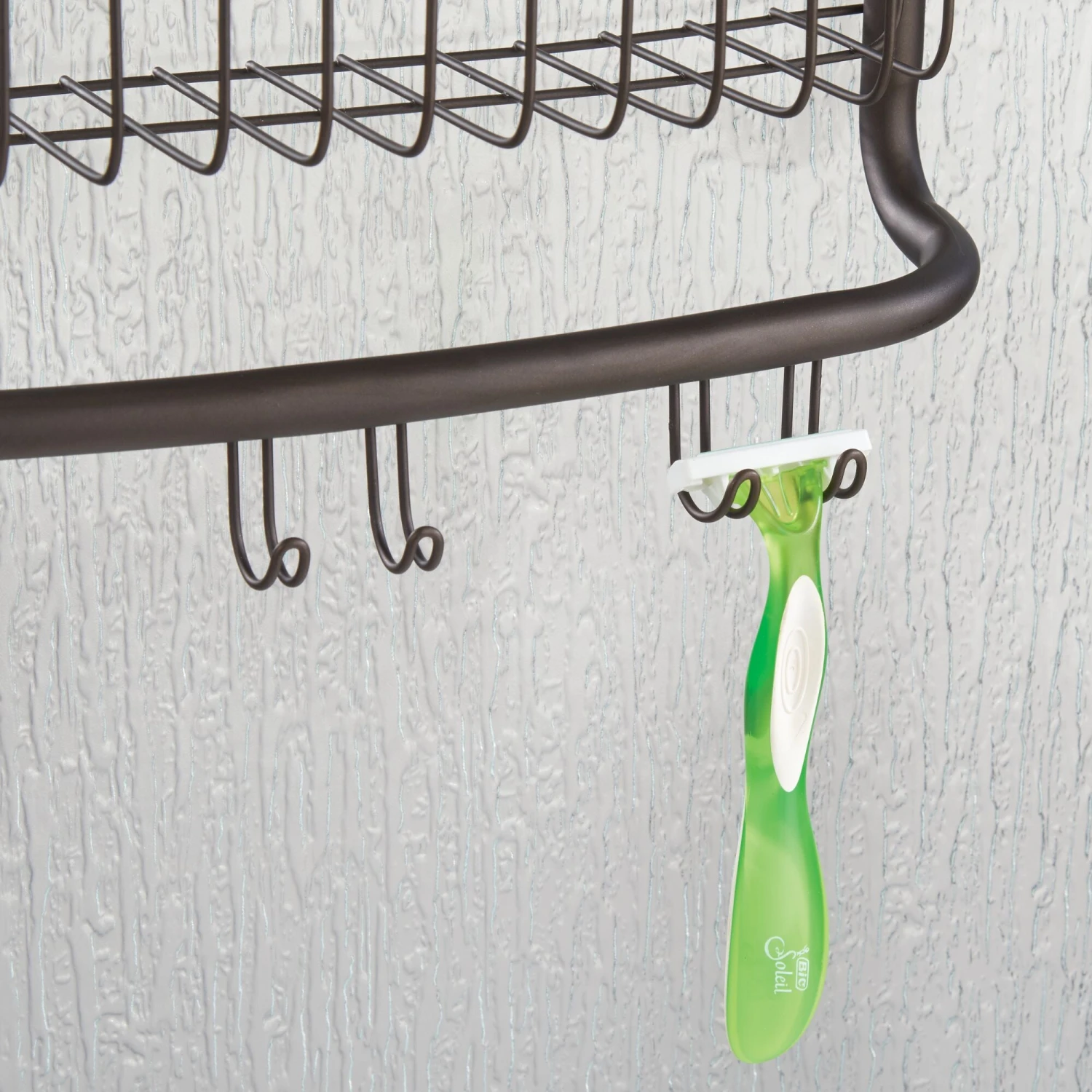 Over-the-Door Shower Caddy with 6 Hooks Over-the-Door Shower Caddy With 6 Hooks -mDesign 2000 Square JPG 7823MDBSTj