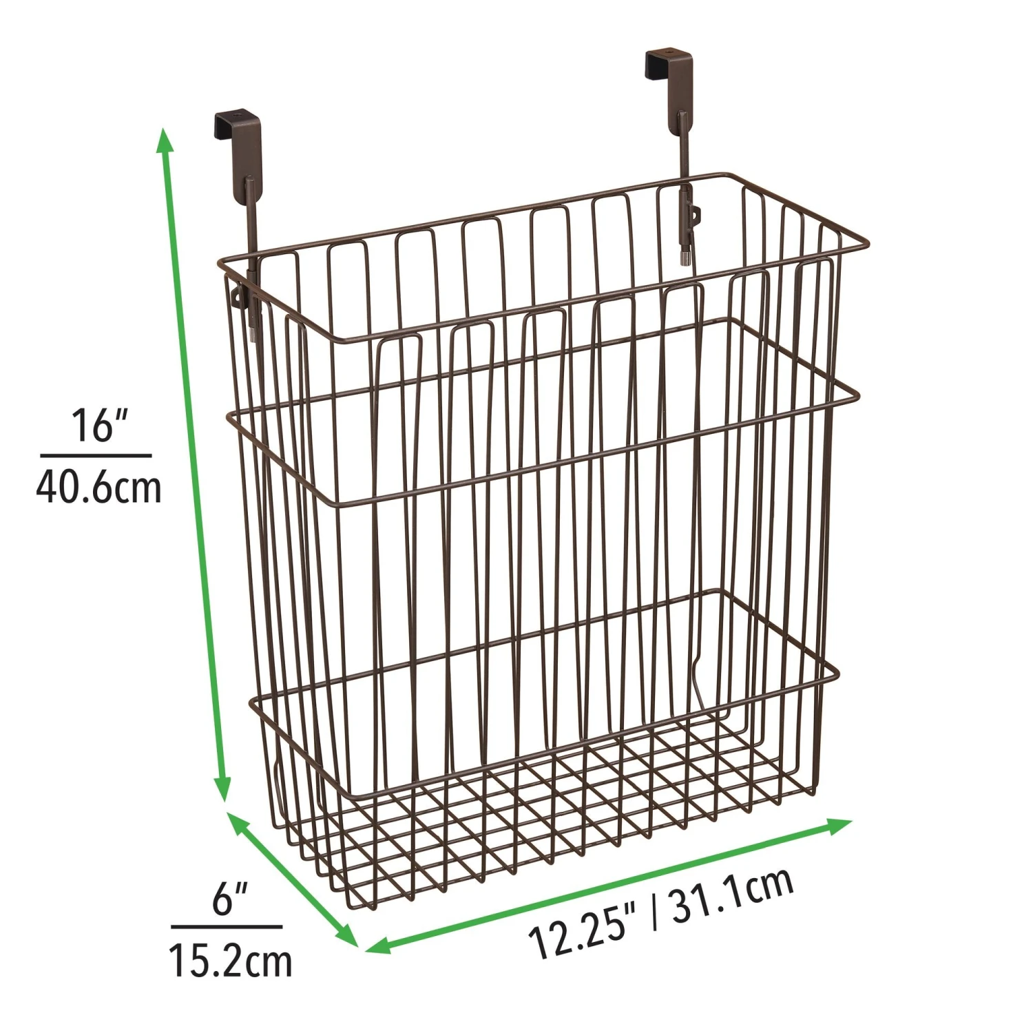 Over the Cabinet Door Kitchen Organizer 6 x 12 x 16 Over The Cabinet Door Kitchen Organizer 6 X 12 X 16 -mDesign 2000 Square JPG 8226MDK.PT01
