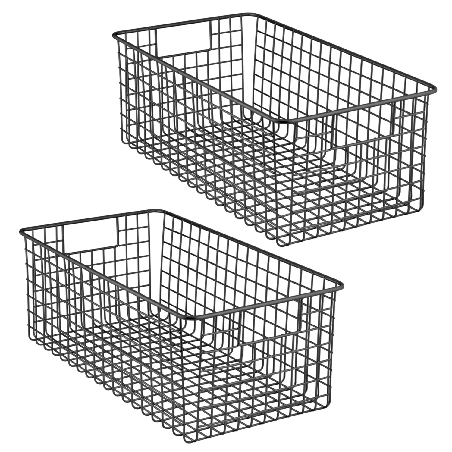 Wire Pantry Basket 16 x 9.25 x 6 Wire Pantry Basket 16 X 9.25 X 6 -mDesign 2000 Square JPG 8378MDK Outline