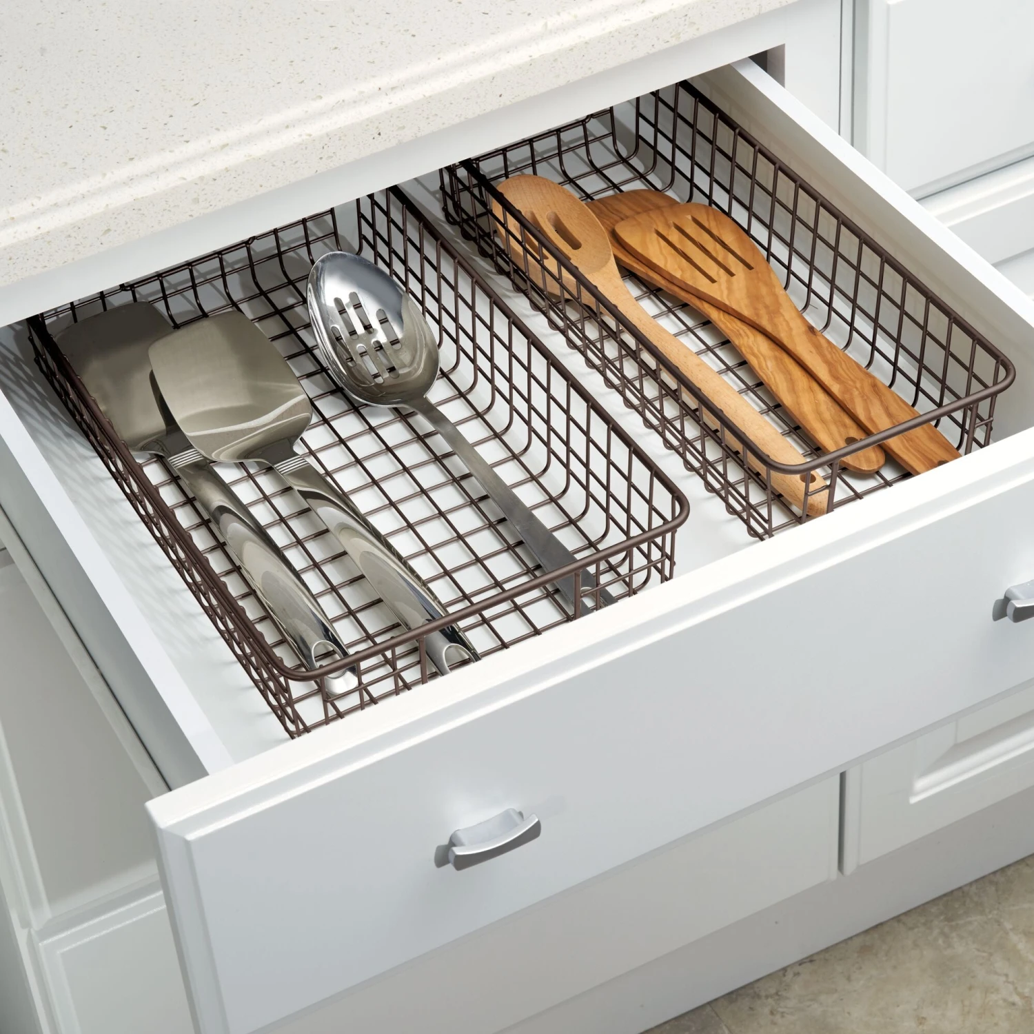 Wire Pantry Basket 16 x 6 x 3 Wire Pantry Basket 16 X 6 X 3 -mDesign 2000 Square JPG 90201a