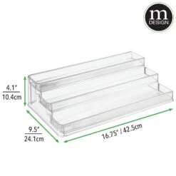 3-Tier Expandable Shelf Organizer 6 3-Tier Expandable Shelf Organizer -mDesign 2000 Square JPG 9833MDK Dimensions