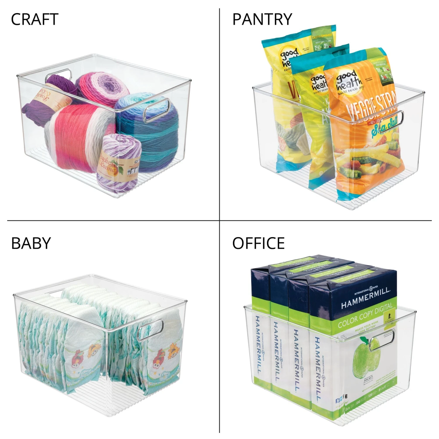 Deep Kitchen Bin with Handles 12 x 10 x 8 Deep Kitchen Bin With Handles 12 X 10 X 8 -mDesign 2000 Square JPG LinusBinz Detail 57a00afb fd1b 42c7 935a fbfd739014d9