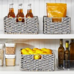 Hyacinth Kitchen Basket With Handles 12 X 9 X 6 2 Hyacinth Kitchen Basket With Handles 12 X 9 X 6 -mDesign 2000 Square JPG Pantry 20Group 2011
