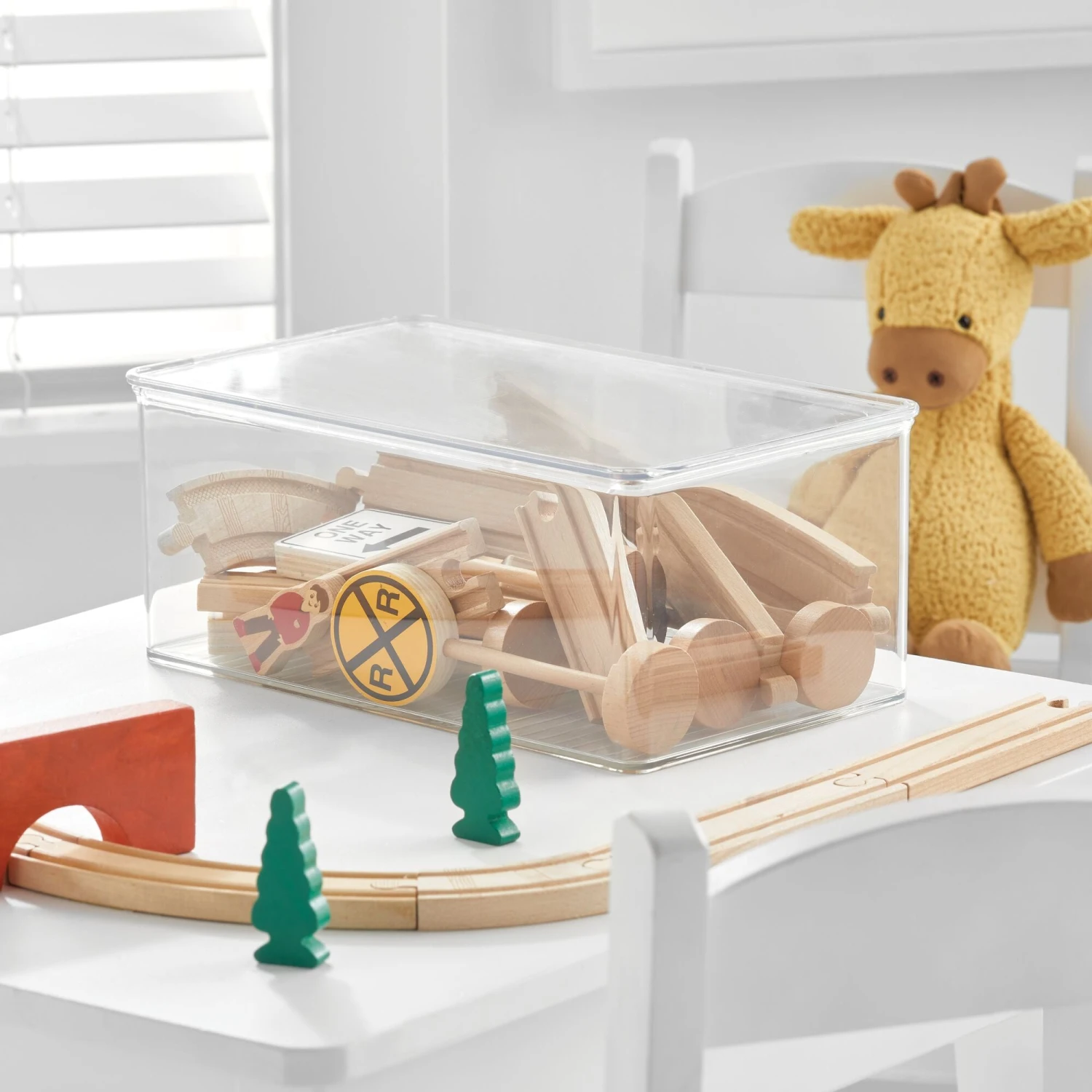 Hinged-Lid Toy Box 12.75 x 7.25 x 5 Hinged-Lid Toy Box 12.75 X 7.25 X 5 -mDesign 2000 Square JPG RFQ 2011190 clear 20toy