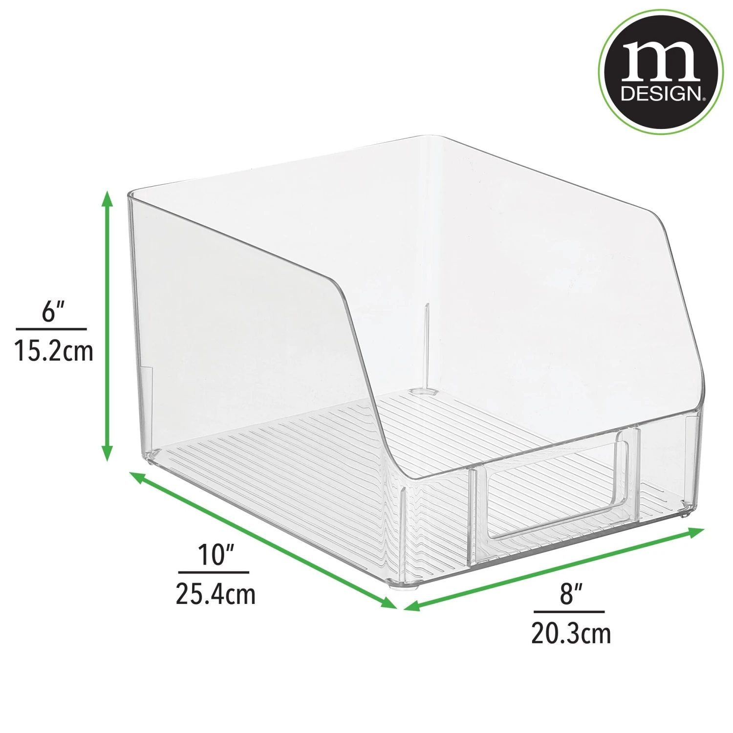 Open Front Bin with Label Holder 10 x 8 x 6 Open Front Bin With Label Holder 10 X 8 X 6 -mDesign 2000 Square JPG RFQ 2040067 20dims 4849dbb5 a32a 40c8 b7c4 f3aa9ec0a299