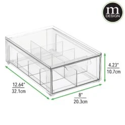 8-Section Kitchen Storage Drawer 13 X 8 X 4 2 8-Section Kitchen Storage Drawer 13 X 8 X 4 -mDesign 2000 Square JPG RFQ 2040161 20clear dims