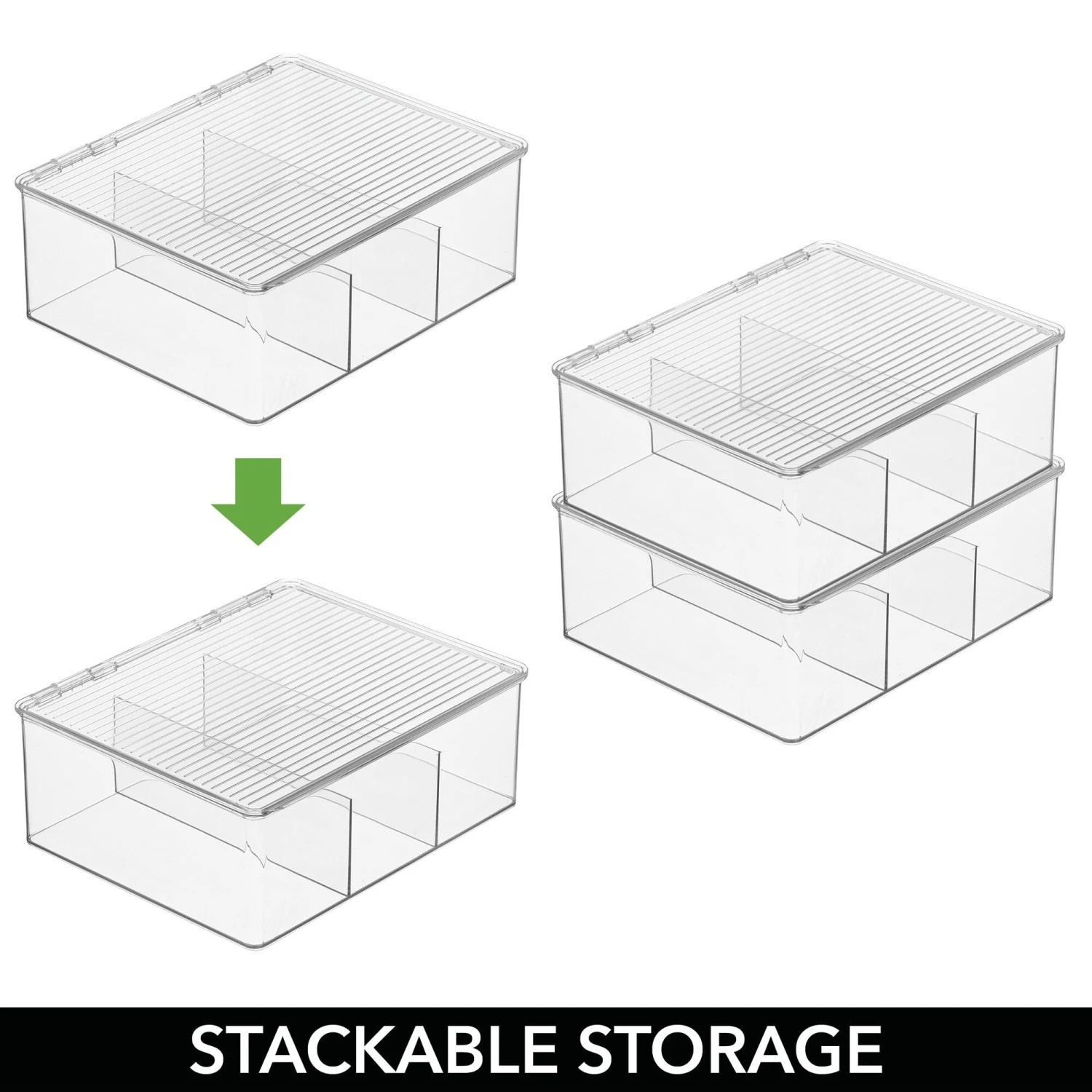3-Section Stackable Bin with Pantry Labels 3-Section Stackable Bin With Pantry Labels -mDesign 2000 Square JPG RFQ 2040212 detail3