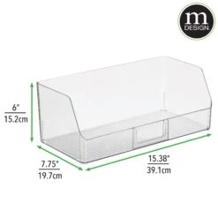 Open Front Bin With Label Holder 7.75 X 15 X 6 -mDesign 2000 Square JPG RFQ 2040241 20dims