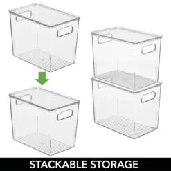 Stackable Bin Set 10 X 6 X 8 4 Stackable Bin Set 10 X 6 X 8 -mDesign 2000 Square JPG RFQ 2043524 20clear 20clear detail1