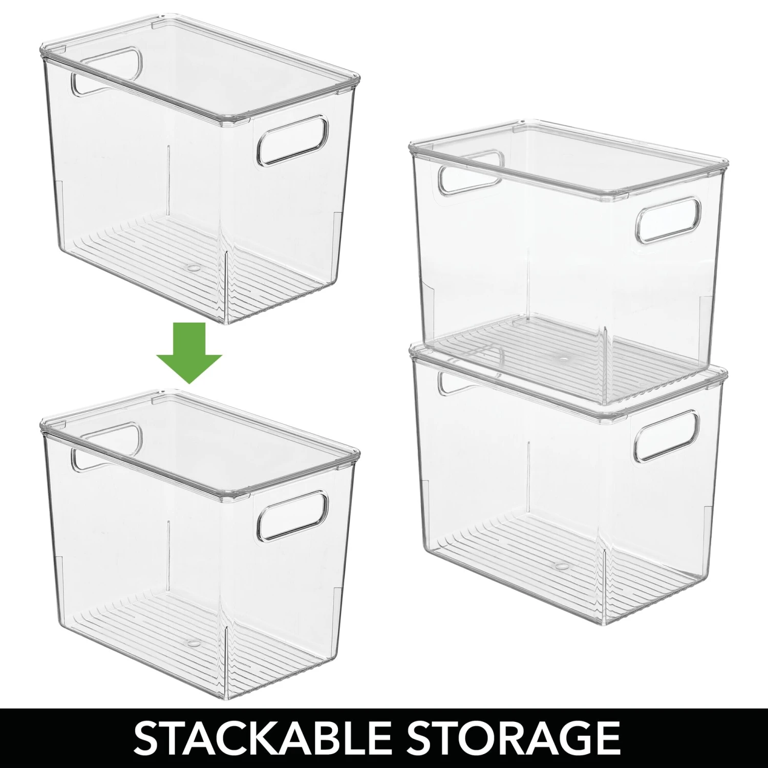 Stackable Bin Set 10 x 6 x 8 Stackable Bin Set 10 X 6 X 8 -mDesign 2000 Square JPG RFQ 2043524 20clear 20clear detail1