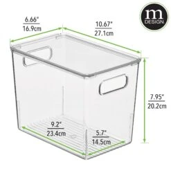 Stackable Bin Set 10 X 6 X 8 2 Stackable Bin Set 10 X 6 X 8 -mDesign 2000 Square JPG RFQ 2043524 20clear 20clear dims