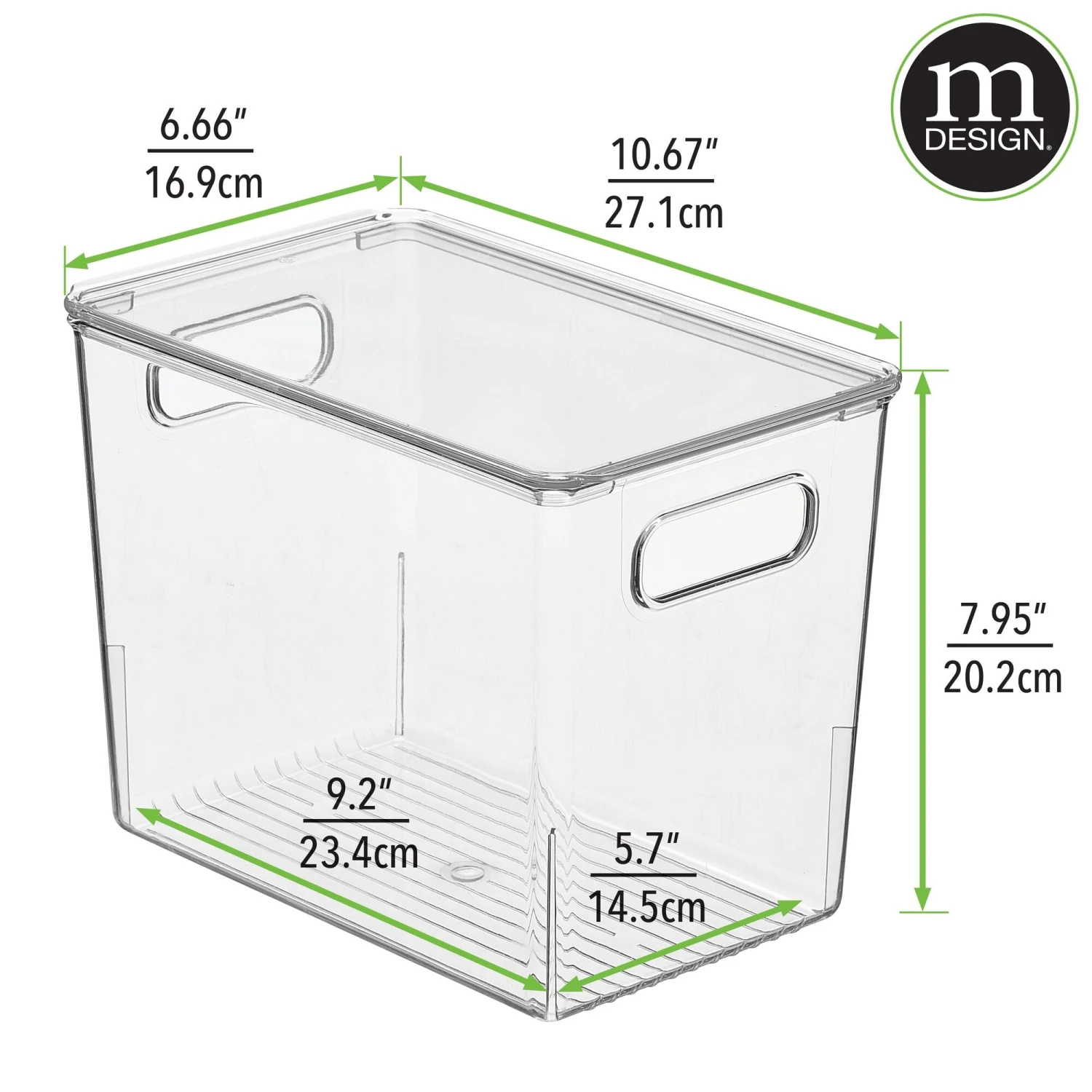 Stackable Bin Set 10 x 6 x 8 Stackable Bin Set 10 X 6 X 8 -mDesign 2000 Square JPG RFQ 2043524 20clear 20clear dims