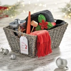 Woven Seagrass Basket 12 X 9 X 6 7 Woven Seagrass Basket 12 X 9 X 6 -mDesign 2000 Square JPG Snowman 20Basket 20RFQ 2033539 20gray 20wash